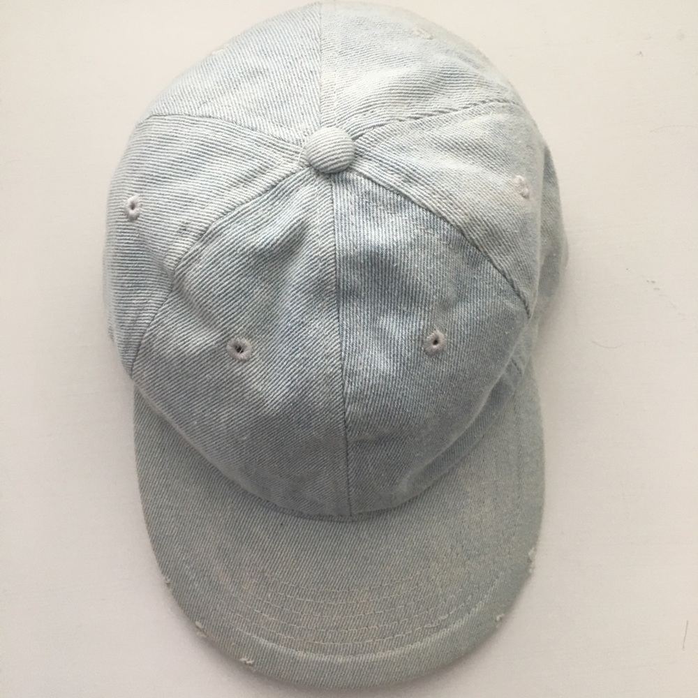 denim baseball cap